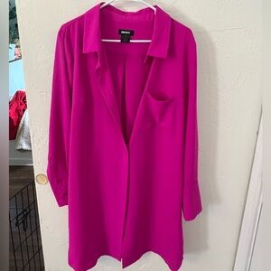 DKNY Fuchsia Long Sleeve Dress